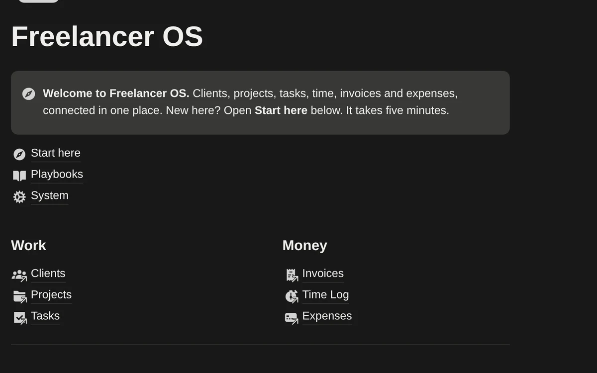 Vorschau von Freelancer OS